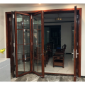 China supplier aluminium ykk folding door  powder coated size customized aluminum alloy door and window water exterior door